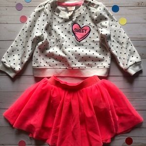 Cat & Jack sweatshirt and skirt 18m